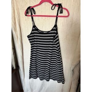 Arizona Jean Co Black & White Striped Dress Woman’s Size XL